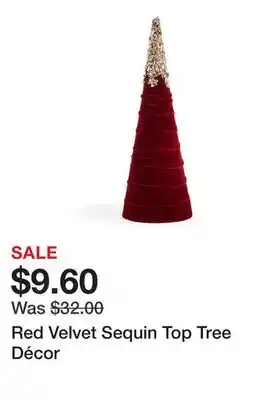 Belk Red Velvet Sequin Top Tree Décor offer