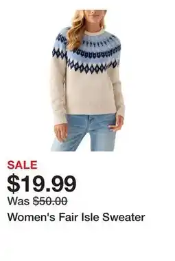 Belk Women's Fair Isle Sweater offer