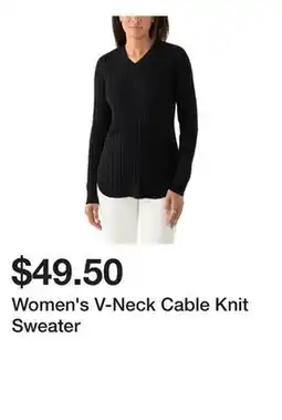 Belk Women's V-Neck Cable Knit Sweater offer
