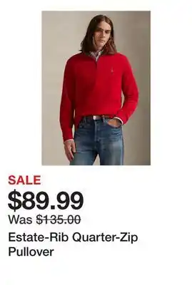 Belk Estate-Rib Quarter-Zip Pullover offer