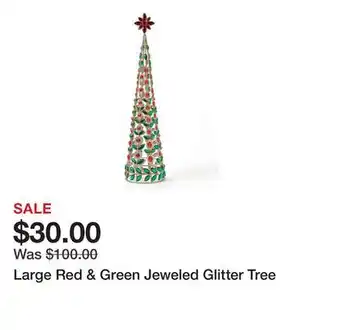 Belk Large Red & Green Jeweled Glitter Tree offer