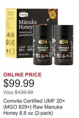 Costco Comvita Certified UMF 20+ (MGO 829+) Raw Manuka Honey 8.8 oz (2-pack) offer