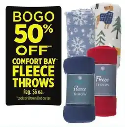 Dollar General Comfort bay fleece throws offer