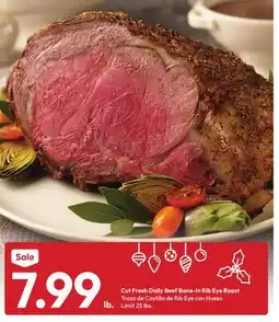 Stater Bros Cut Fresh Daily Beef Bone-In Rib Eye Roast offer