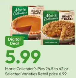 Stater Bros Marie Callender's Pies offer