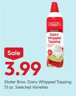 Stater Bros Stater Bros. Dairy Whipped Topping offer
