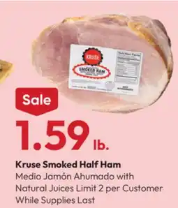 Stater Bros Kruse Smoked Half Ham offer