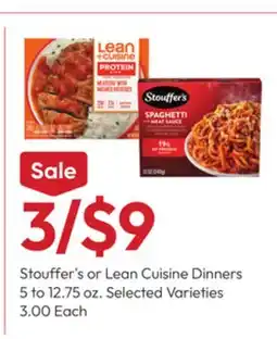 Stater Bros Stouffer's or Lean Cuisine Dinners offer