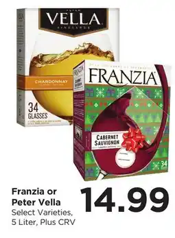 Food 4 Less Franzia or Peter Vella offer