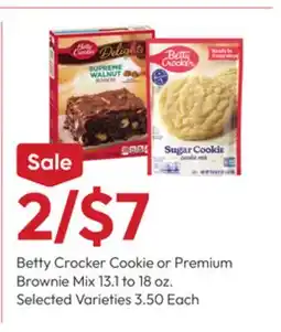 Stater Bros Betty Crocker Cookie or Premium Brownie Mix offer