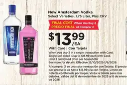 Ralphs New Amsterdam Vodka offer