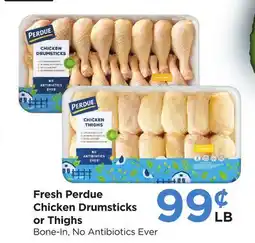 Food 4 Less Fresh Perdue Chicken Drumsticks or Thighs offer