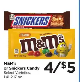 Food 4 Less M&M's or Snickers Candy offer