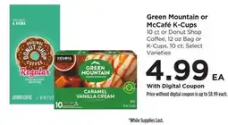 Food 4 Less Green Mountain or McCafé K-Cups offer