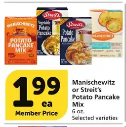 Vons Manischewitz or Streit's Potato Pancake Mix offer