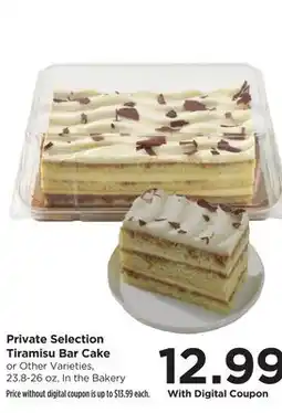 Food 4 Less Private Selection Tiramisu Bar Cake offer