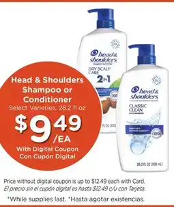 Ralphs Head & Shoulders Shampoo or Conditioner offer