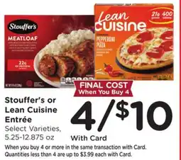 Ralphs Stouffer's or Lean Cuisine Entrée offer