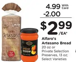 Ralphs Alfaro's Artesano Bread offer