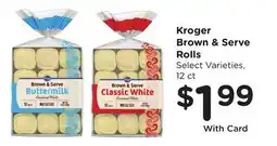Ralphs Kroger Brown & Serve Rolls offer