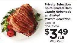 Ralphs Private Selection Spiral Sliced Ham offer