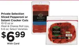 Ralphs Private Selection Sliced Pepperoni or Salami Cracker Cuts offer