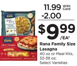 Ralphs Rana Family Size Lasagna offer