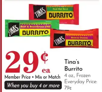 Pavilions Tina's Burrito offer