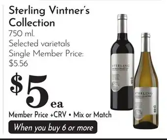 Pavilions Sterling Vintner's Collection offer