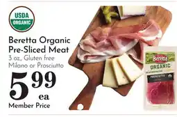Pavilions Beretta Organic Pre-Sliced Meat offer