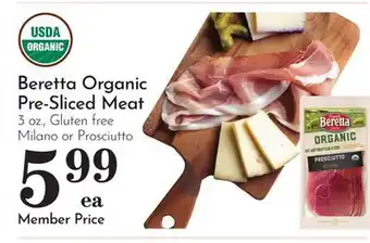 Pavilions Beretta Organic Pre-Sliced Meat offer