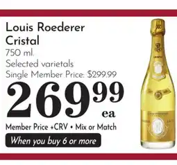 Pavilions Louis Roederer Cristal offer