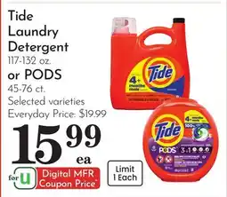 Pavilions Tide Laundry Detergent 117-132 oz. or PODS 45-76 ct offer