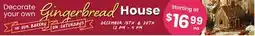 Pavilions Decorate your own Gingerbread House offer