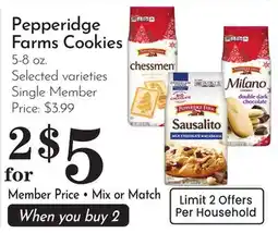 Pavilions Pepperidge Farms Cookies offer
