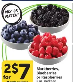 Albertsons Blackberries, Blueberries or Raspberries offer