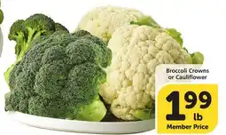 Albertsons Broccoli Crowns or Cauliflower offer