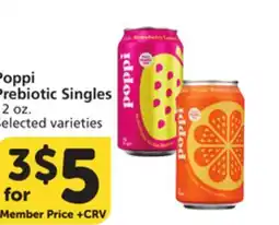 Albertsons Poppi Prebiotic Singles offer
