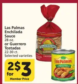 Albertsons Las Palmas Enchilada Sauce 28 oz. or Guerrero Tostadas 22-30 ct offer