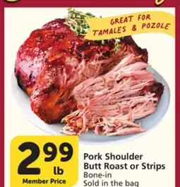 Albertsons Pork Shoulder Butt Roast or Strips offer