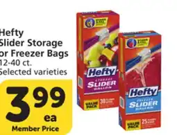 Albertsons Hefty Slider Storage or Freezer Bags offer