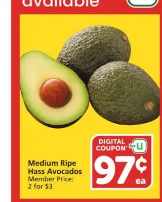 Albertsons Medium Ripe Hass Avocados offer