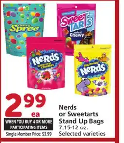 Albertsons Nerds or Sweetarts Stand Up Bags offer