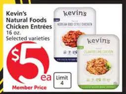 Albertsons Kevin's Natural Foods Chicken Entrées offer