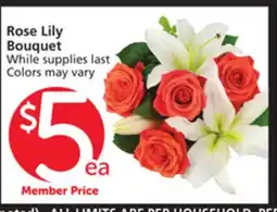 Albertsons Rose Lily Bouquet offer