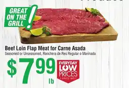 Smart & Final Beef Loin Flap Meat for Carne Asada offer