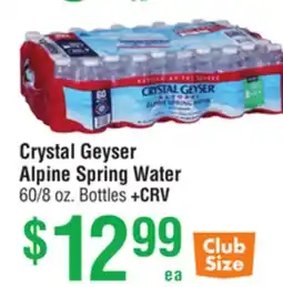 Smart & Final Crystal Geyser Alpine Spring Water offer