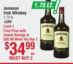 Smart & Final Jameson Irish Whiskey offer
