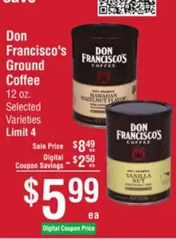 Smart & Final Don Francisco's Ground Coffee offer
