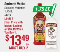 Smart & Final Smirnoff Vodka offer